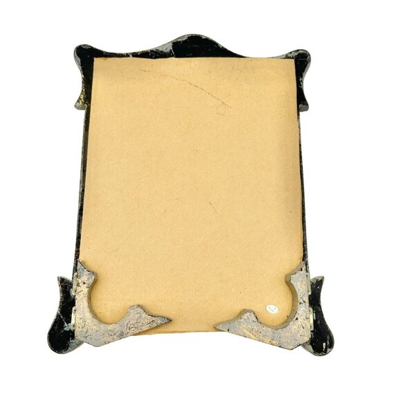 Vintage Ornate Tabletop Mirror With Gold Accents & Hinged Doors Rustic - Picture 6 of 8